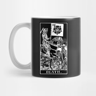 XIII. Death Tarot Card | Obsidian and Pearl Mug